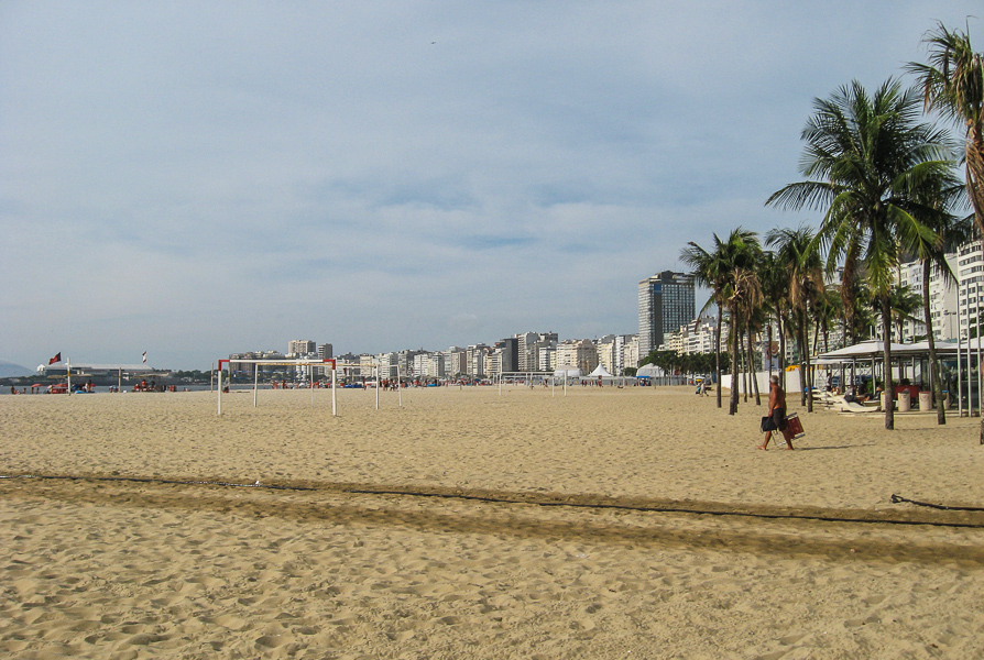 Пляж Копакабана (Copacabana beach), общественный пляж, Рио-де-Жанейро, Авенида Атлантика, Бразилия,