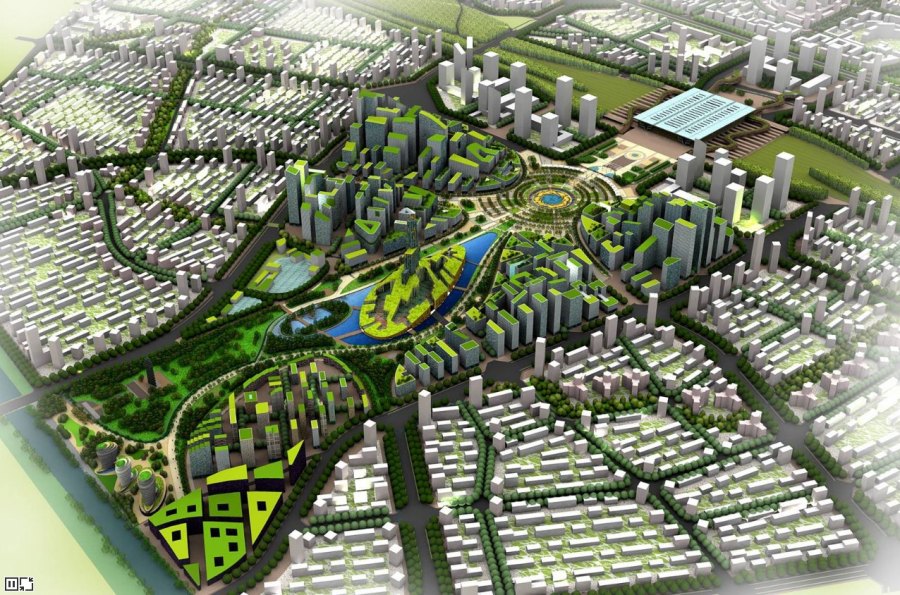 Чэнду Тяньфу (Great City), Китай, экологический город будущего, архитектор Эдриан Смит (Adrian Smith)