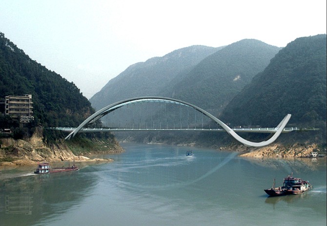 Эко-мост в городе Чэнду, провинции Сычуань, Китай