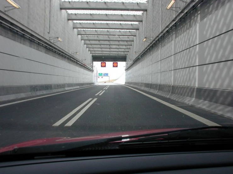 Эресуннский мост-тоннель (Oresund Bridge), соединяющий две страны, Швеция, Дания