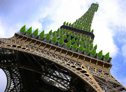 Эйфелева башня, большое дерево Парижа