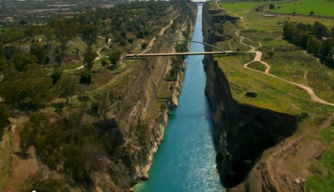 Коринфский канал, (Corinth Canal), Греция,