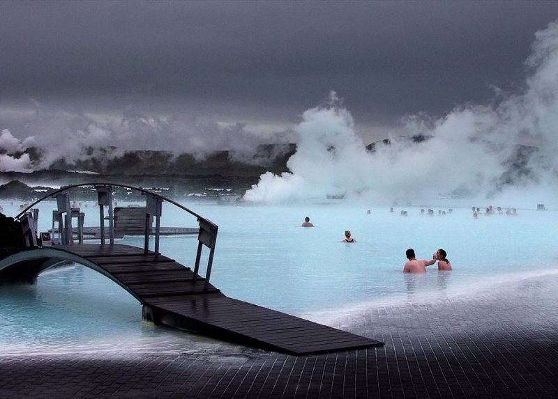 Голубая лагуна (Blue Lagoon) геотермальный курорт, Исландия, Рейкьянес