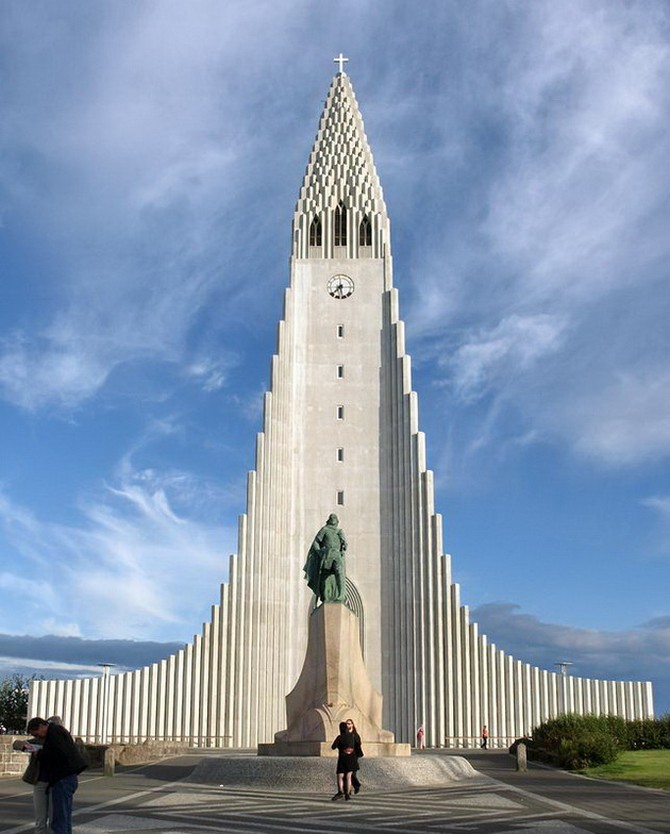 Халлгримура, Hallgrimskirkja) - лютеранская церковь, Рейкьявик, Исландия