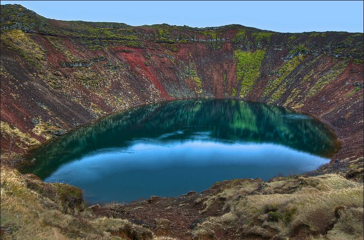 Керид (Kerid), кратерное озеро в Исландии