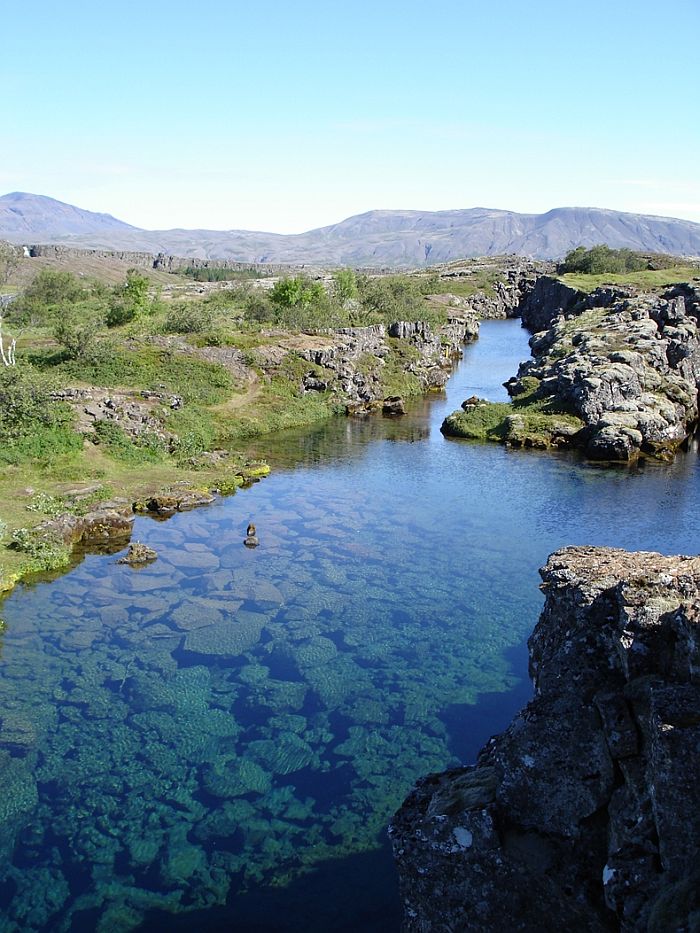Силфра (Silfra) - место, где разделяются континенты, Исландия
