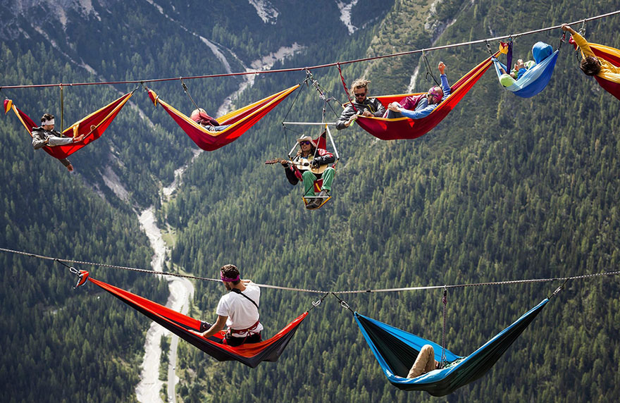Фестиваль The Highline Meeting на горе Монте Пиана (Monte Piana), Италия