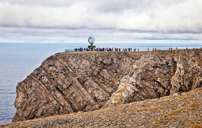 Мыс Нордкап (North Cape), самая северная точка Европы и Норвегии, остров Магерё,
