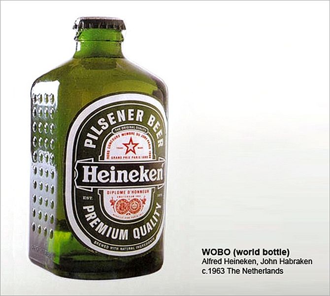 Пивная бутылка-кирпич Heineken WOBO (World Bottle) - "Всемирная бутылка"