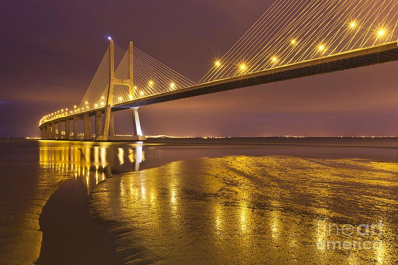 Мост Васко да Гама - самый длинный мост Европы, Лиссабон, Португалия