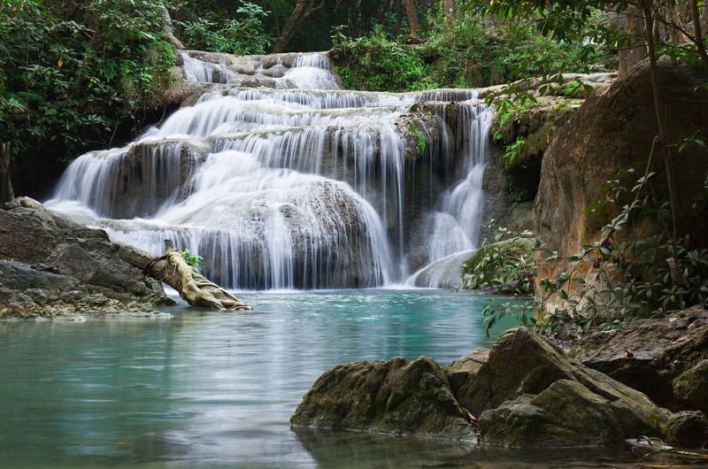 Водопад Эраван (Erawan Waterfall), Таиланд, провинция Канчанабури