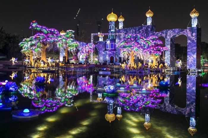 Светящийся сад в Дубаи, Dubai Garden Glow, Дубаи, ОАЭ, сад, парк