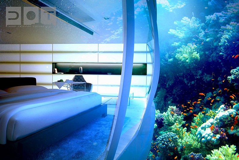Надводно-подводный дисковый отель "Water Discus Hotel" в Дубае, ОАЭ