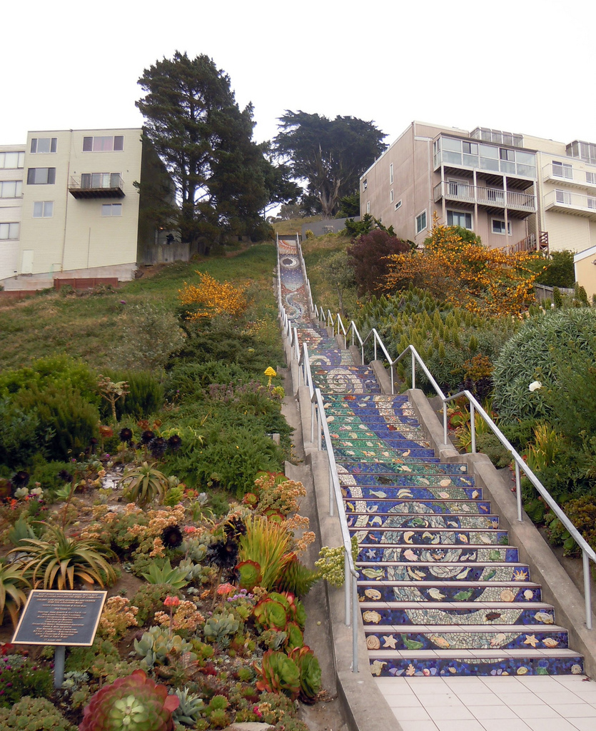 Мозаичная Лестница (Tiled Steps), Сан-Франциско, США, Калифорния