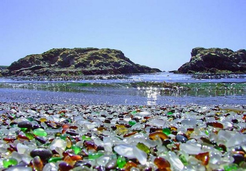 Стеклянный Пляж (Glass Beach), Форт Брэгг (Fort Bragg), Калифорния, США