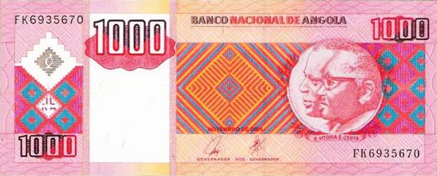 Валюта Анголы 1000 кванз