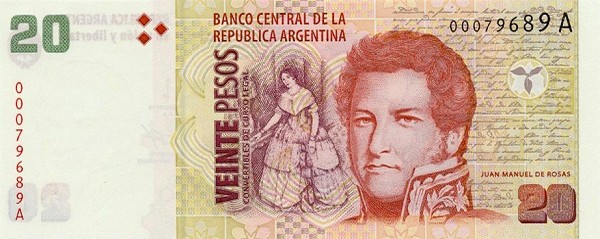 Валюта Аргентины 20 песо