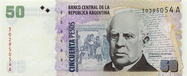 Валюта Аргентины 50 песо