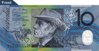 Австралийская валюта 10 долларов