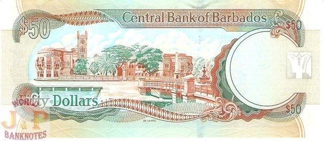 Валюта Барбадоса 20 долларов