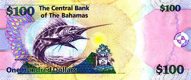 Валюта Багамских островов 100 долларов
