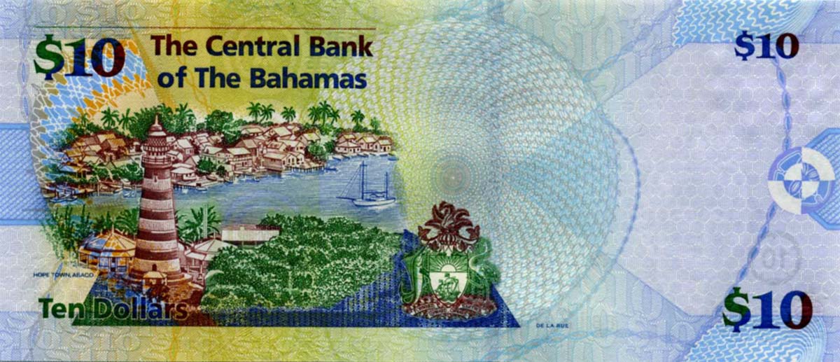 Валюта Багамских островов 10 долларов