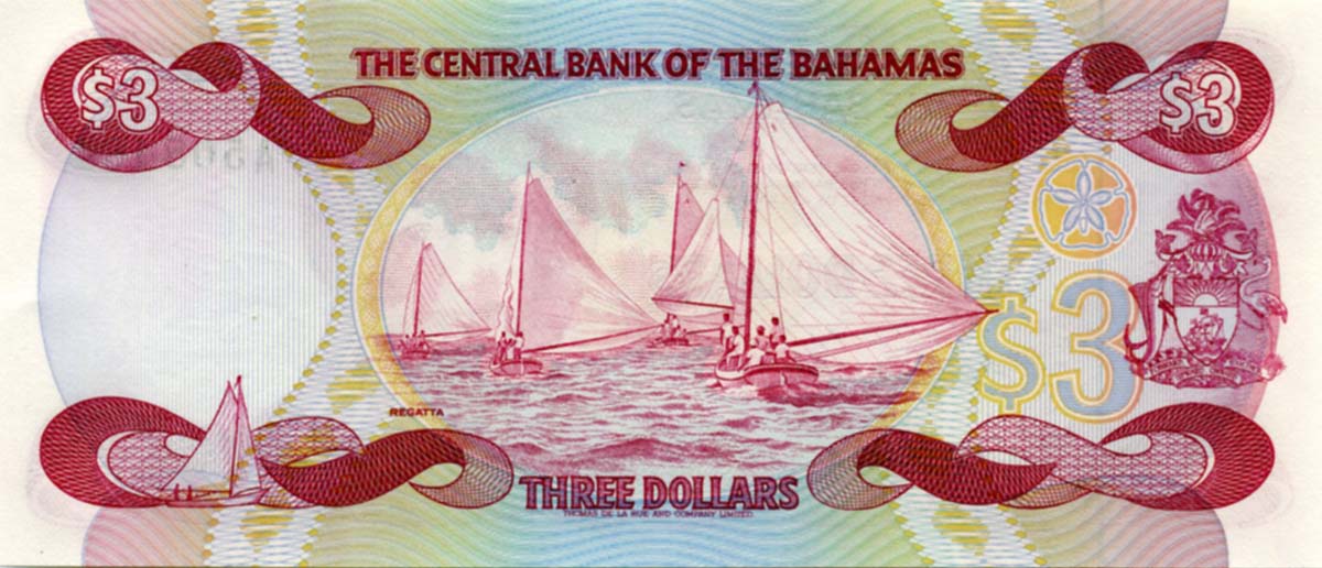 Валюта Багамских островов 3 доллара