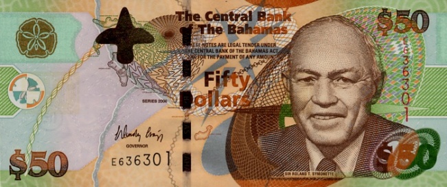 Валюта Багамских островов 50 долларов