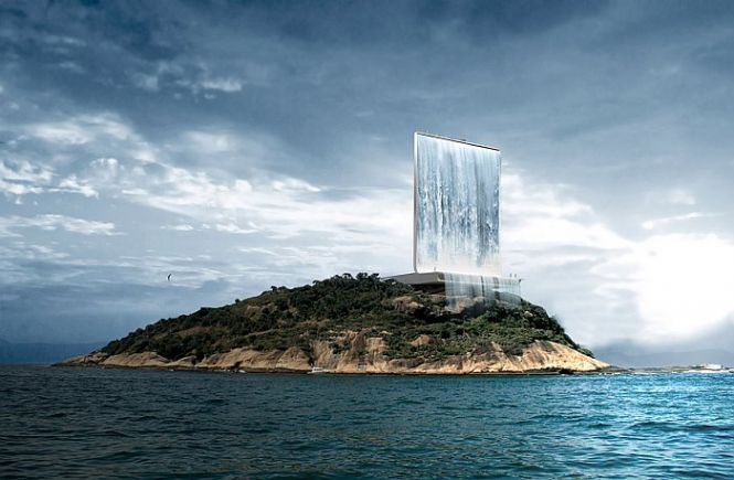 Искусственный водопад «Башня Солнечного города» (Бразилия)