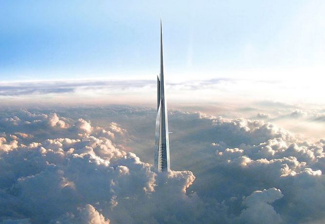 Kingdom Tower - наивысший небоскрёб в мире, высотой в 1 км, Саудовская Аравия