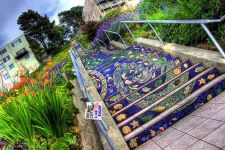 Мозаичная лестница в Сан-Франциско (США)