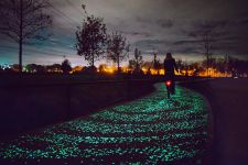 Светящаяся велодорожка в честь Винсента Ван Гога (Van Gogh–Roosergaarde), Эйндховен, Нидерланды